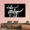 man and a woman in the gym Multi panel canvas wall art