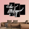 man and a woman in the gym Multi panel canvas wall art