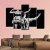 man and a woman in the gym Multi panel canvas wall art