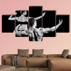 man and a woman in the gym Multi panel canvas wall art