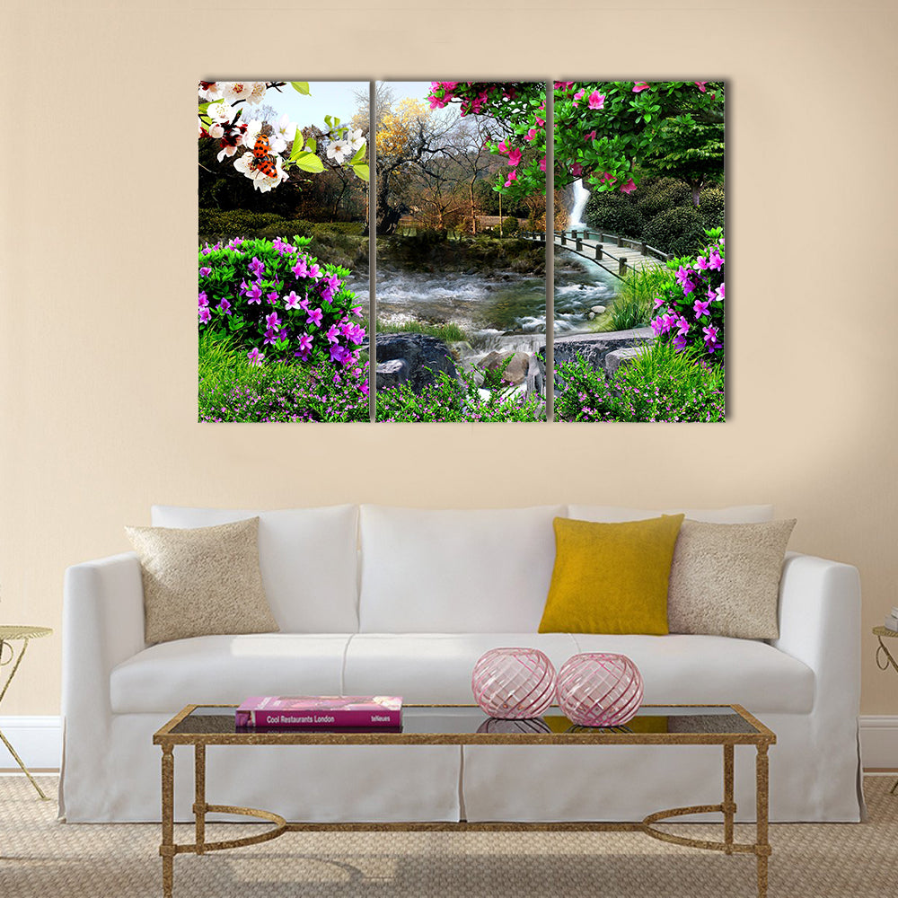 The four seasons Multi Panel Canvas Wall Art