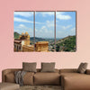 The Amber Fort overlooking the town of Amer multi panel canvas wall art