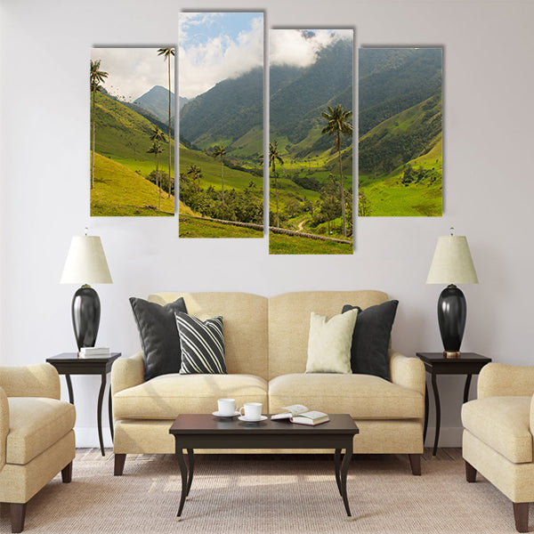 Wax palm trees of Cocora Valley, Colombia Multi Panel Canvas Wall Art