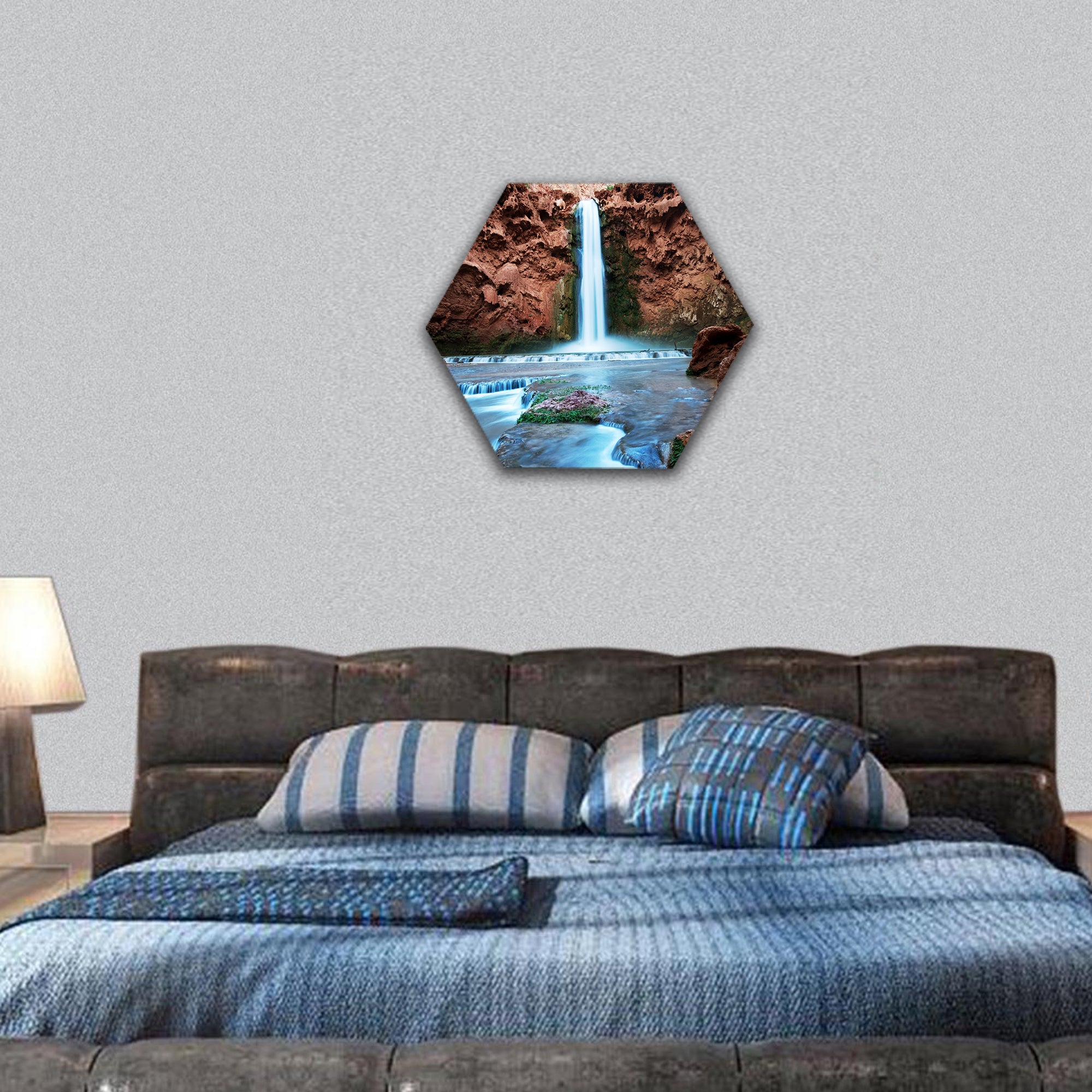 Havasu river hexagonal canvas wall art