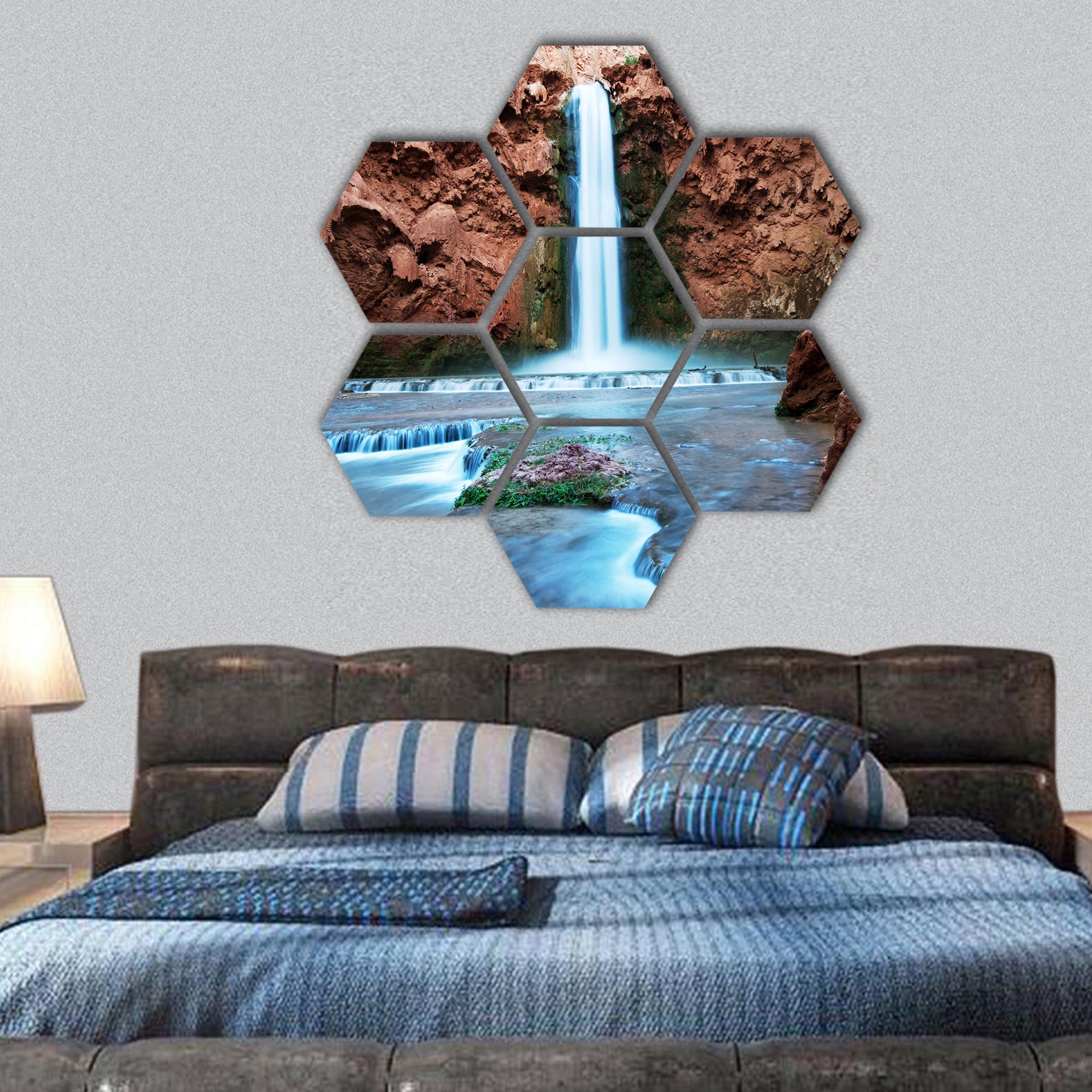 Havasu river hexagonal canvas wall art