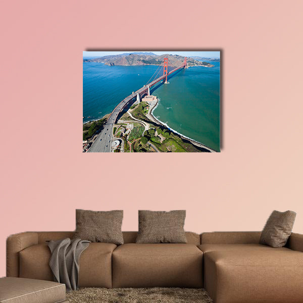 The Golden Gate Bridge in San Francisco bay Multi panel canvas wall art