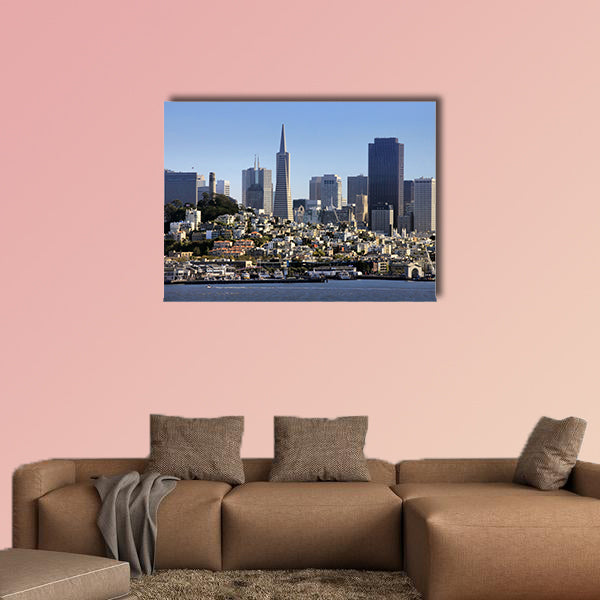 View of downtown San Francisco from Alcatraz Island wall art