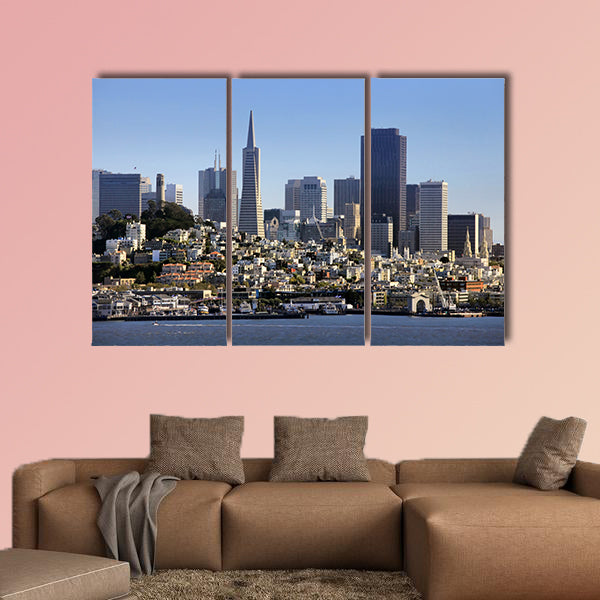 View of downtown San Francisco from Alcatraz Island wall art