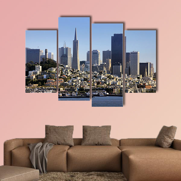 View of downtown San Francisco from Alcatraz Island wall art