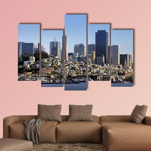 View of downtown San Francisco from Alcatraz Island wall art