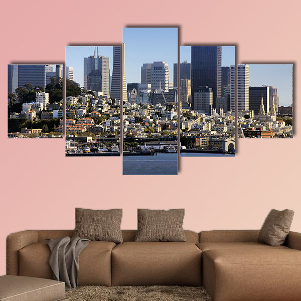 View of downtown San Francisco from Alcatraz Island wall art