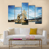 Tower bridge of London on sunny day Multi panel canvas wall art