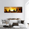 Sunset Australian outback kangaroo series Panoramic Canvas Wall Art