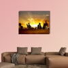 Sunset Australian outback kangaroo series Multi panel canvas wall art