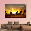 Sunset Australian outback kangaroo series Multi panel canvas wall art