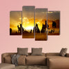 Sunset Australian outback kangaroo series Multi panel canvas wall art