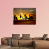 Sunset Australian outback kangaroo series multi panel canvas wall art