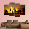 Sunset Australian outback kangaroo series multi panel canvas wall art