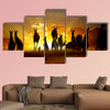 Sunset Australian outback kangaroo series multi panel canvas wall art