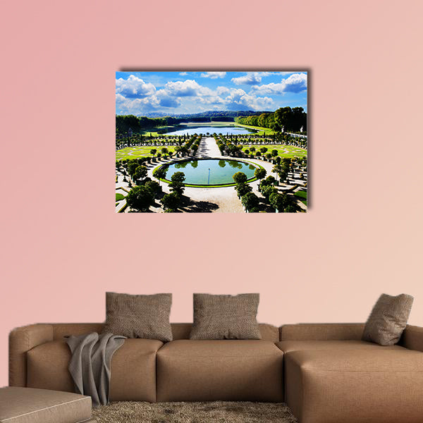 Versailles, royal garden in Paris Multi panel canvas wall art