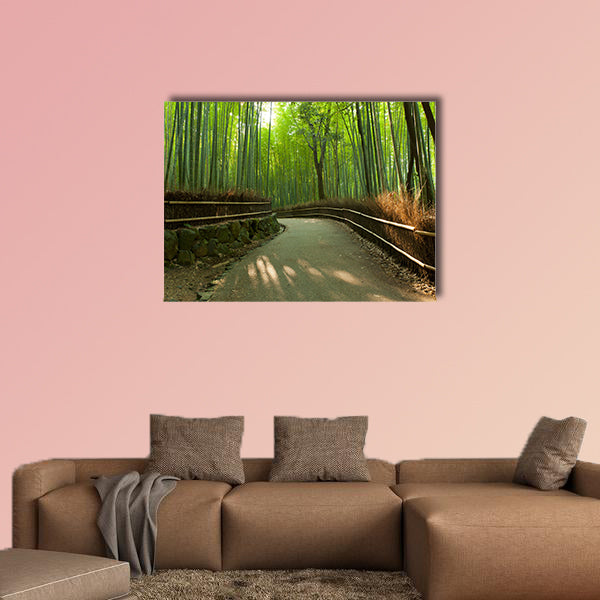 Famous bamboo grove at Arashiyama, Kyoto, Japan multi panel canvas wall art