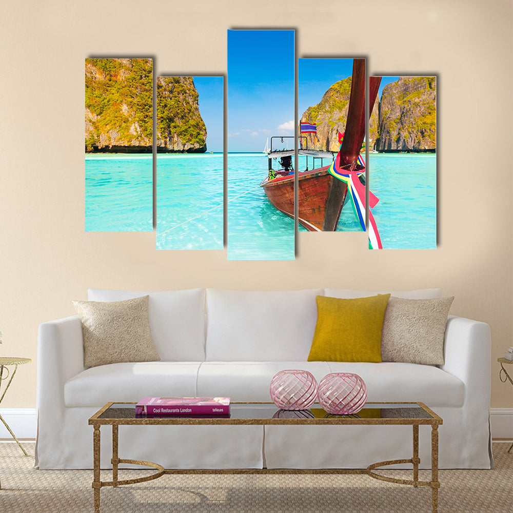 Maya Bay at Sunrise Multi panel canvas wall art