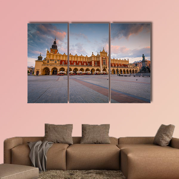 The Cloth Hall and Town Hall Tower in the main square canvas wall art