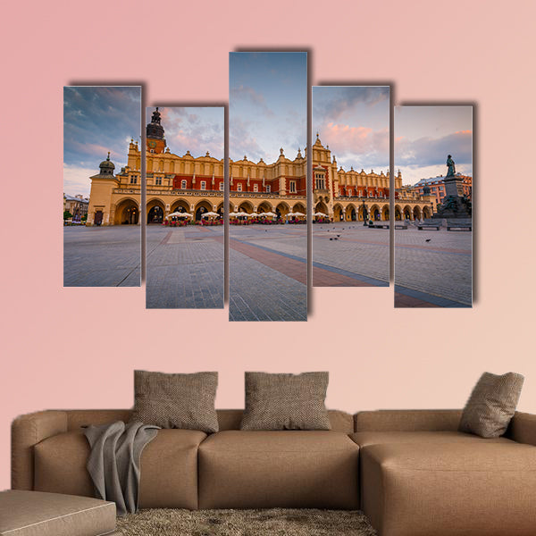 The Cloth Hall and Town Hall Tower in the main square canvas wall art