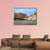 Streets of Bruges in Belgium with its medieval style facades multi panel canvas wall art