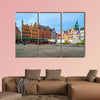 Streets of Bruges in Belgium with its medieval style facades multi panel canvas wall art