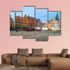 Streets of Bruges in Belgium with its medieval style facades multi panel canvas wall art