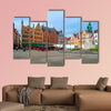 Streets of Bruges in Belgium with its medieval style facades multi panel canvas wall art