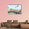 Streets of Bruges in Belgium with its medieval style facades multi panel canvas wall art