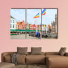 Streets of Bruges in Belgium with its medieval style facades multi panel canvas wall art