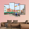 Streets of Bruges in Belgium with its medieval style facades multi panel canvas wall art