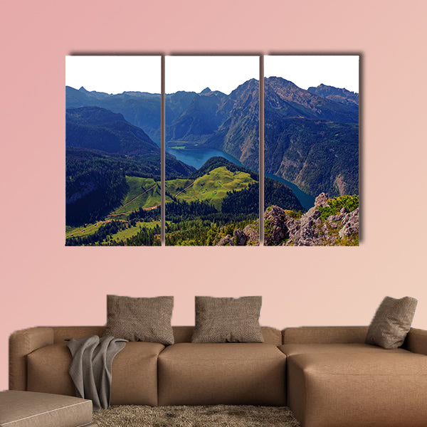Konigssee Lake in Germany Alps multi panel canvas wall art