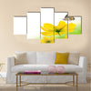 Beautiful yellow floral and butterfly Multi Panel Canvas Wall Art