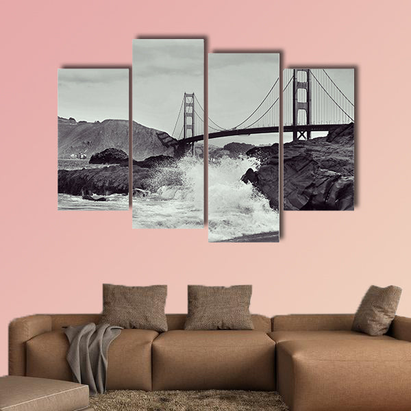 A view of Golden Gate Bridge from Baker Beach in San  wall art