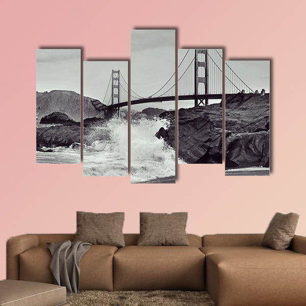 A view of Golden Gate Bridge from Baker Beach in San  wall art