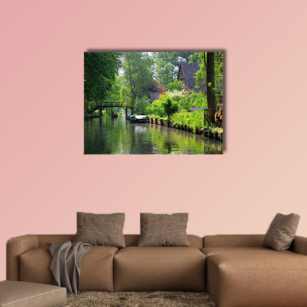 Spree Forest house on the water, Brandenburg multi panel canvas wall art