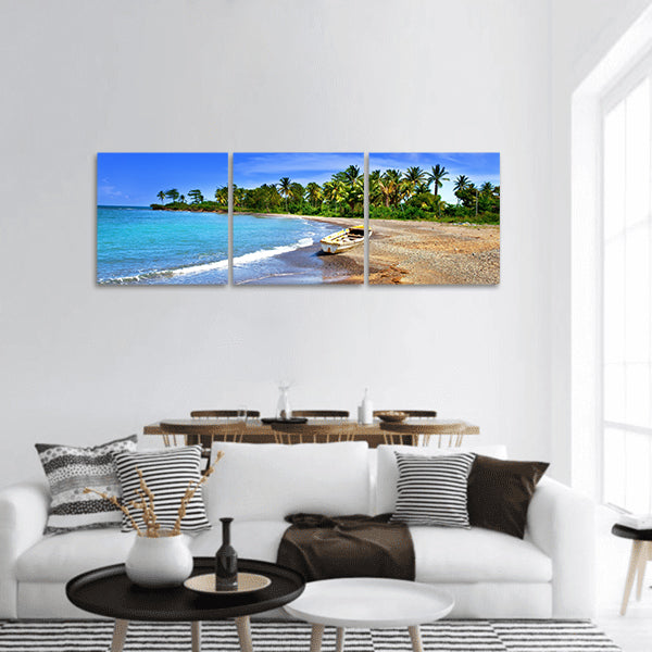 Sandy coast panoramic canvas wall art
