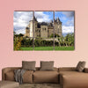 Saumur Chateau with dramatic sky behind and multi panel canvas wall art