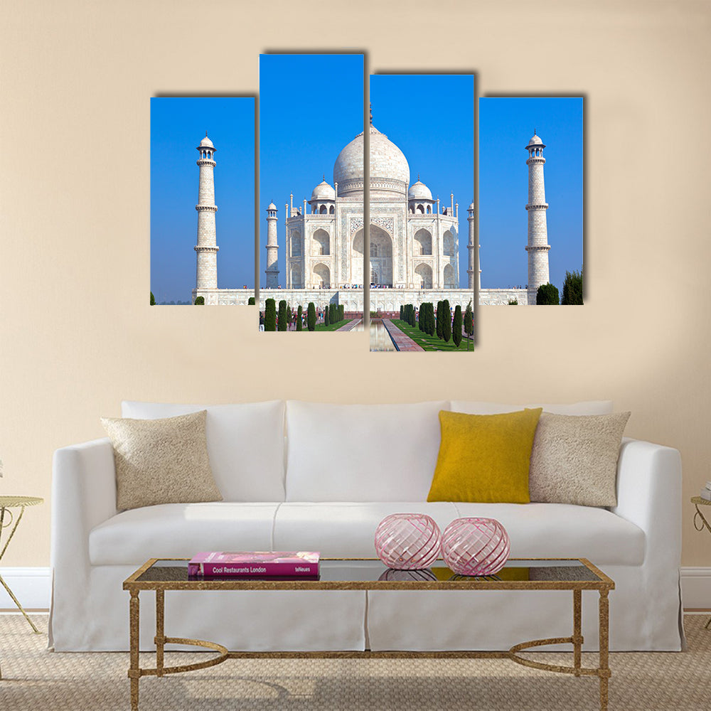 Taj Mahal in India Multi Panel Canvas Wall Art