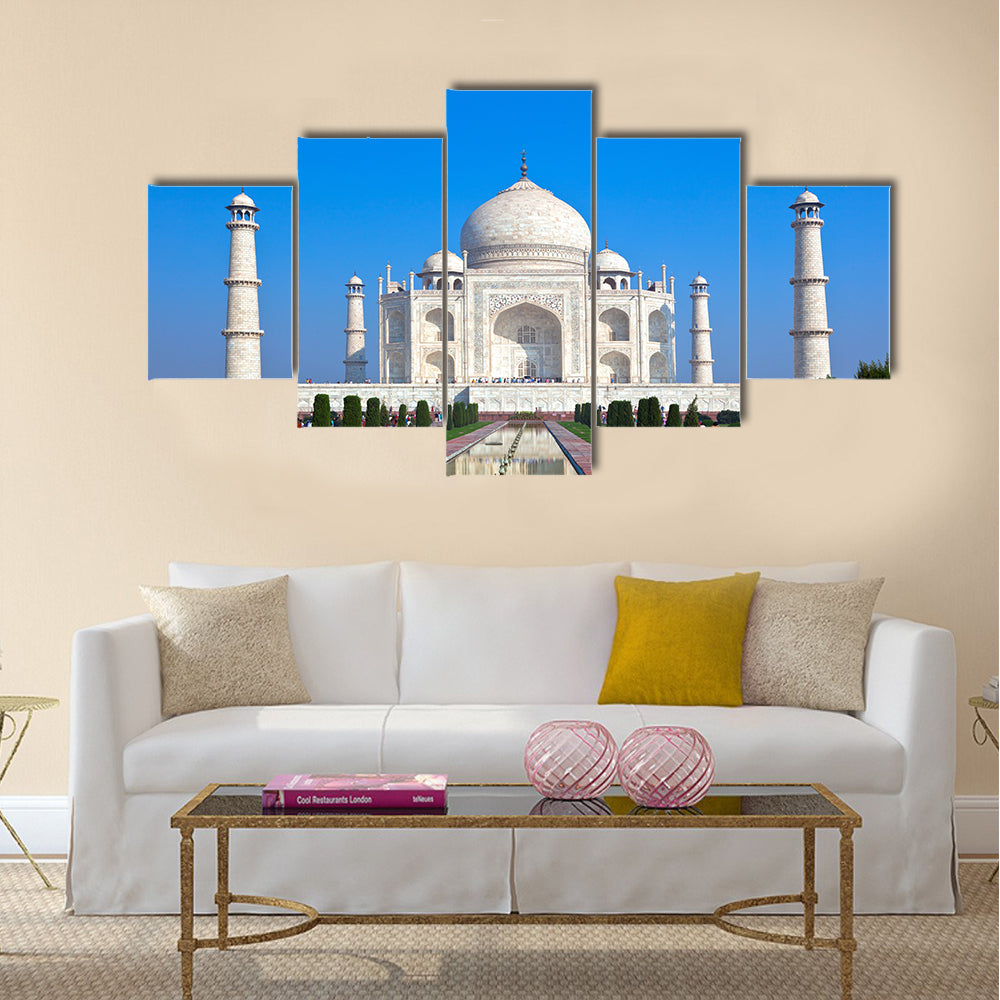 Taj Mahal in India Multi Panel Canvas Wall Art