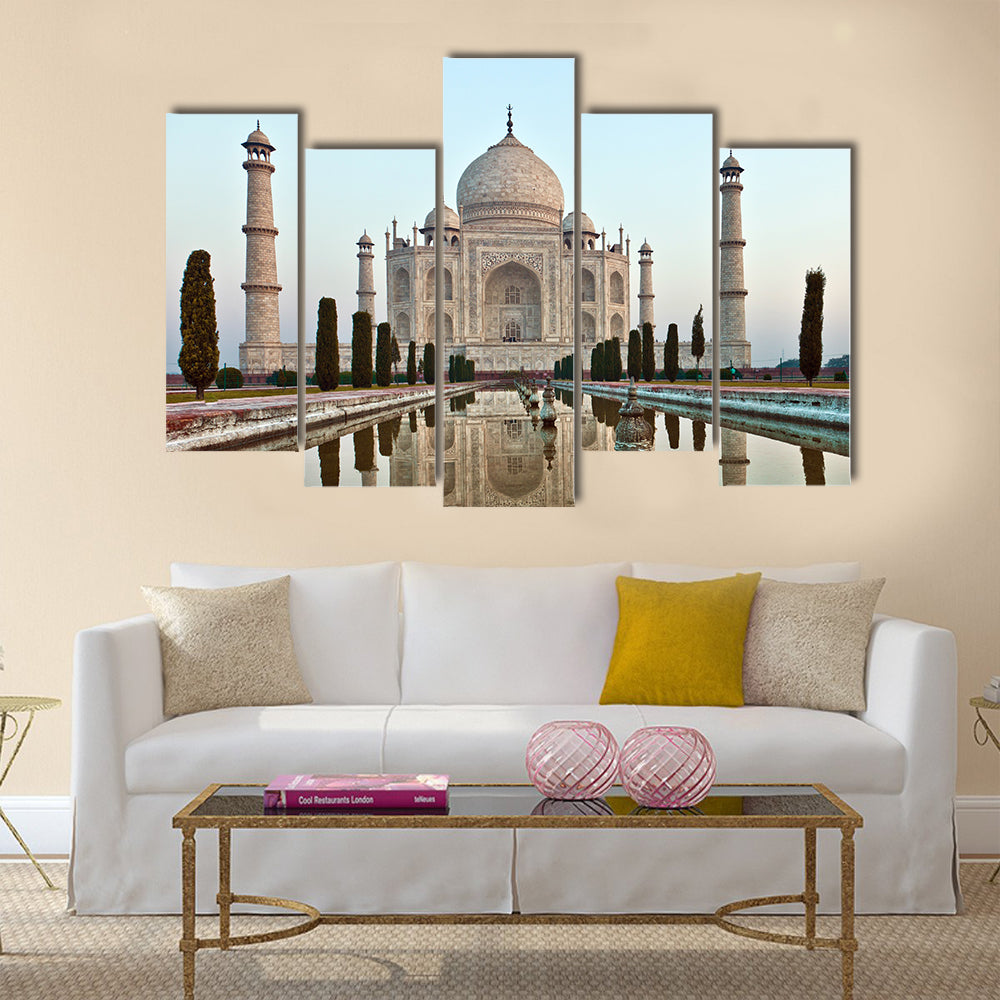 Taj Mahal in India Multi panel canvas wall art