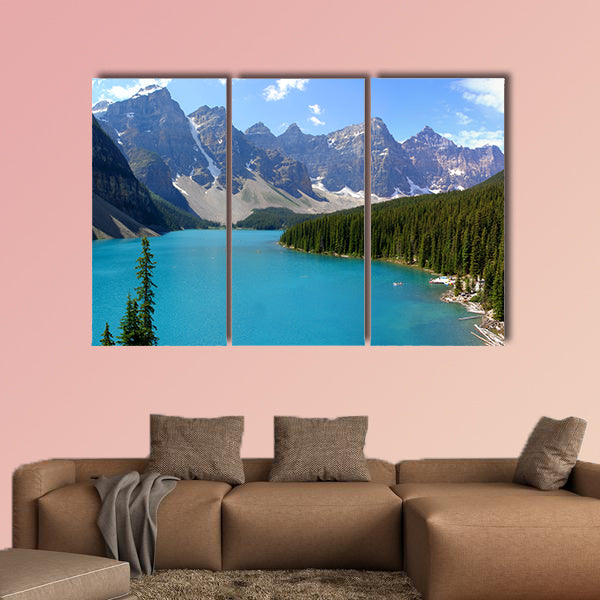 Moraine lake, Canada Multi panel canvas wall art