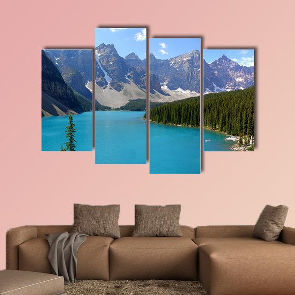 Moraine lake, Canada Multi panel canvas wall art