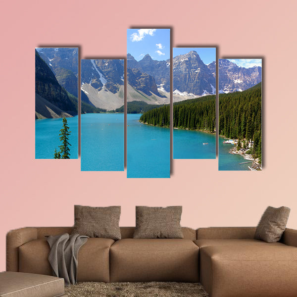 Moraine lake, Canada Multi panel canvas wall art