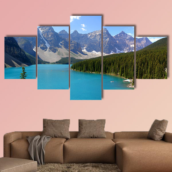 Moraine lake, Canada Multi panel canvas wall art