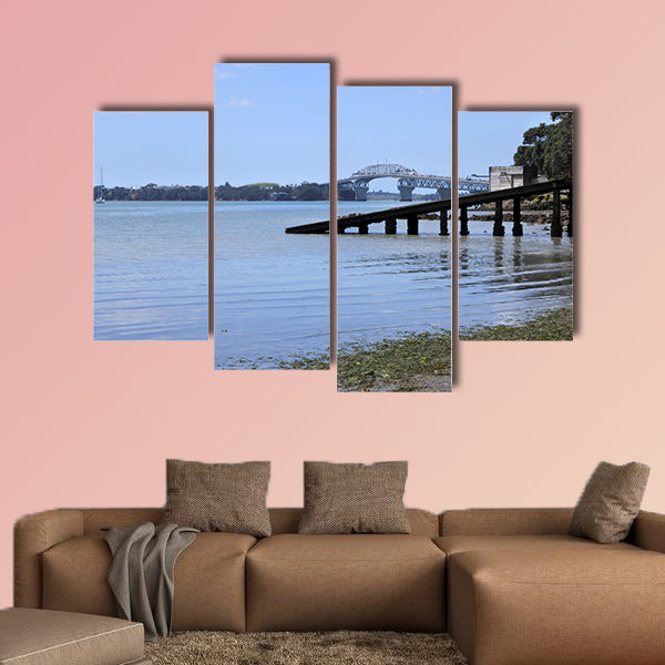 Landscape view of Auckland Harbor Bridge in Auckland wall art